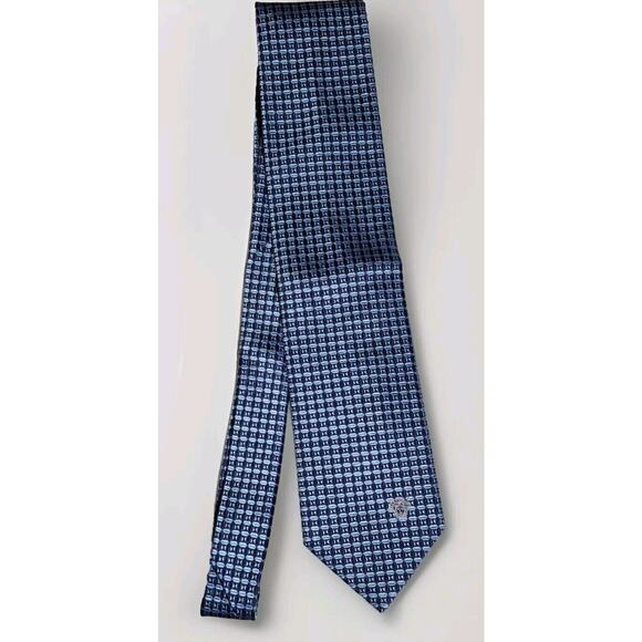Versace Medusa Tie 60" Blue 100% SILK Made In Italy 30 Degree Celsius Classic - Picture 9 of 9